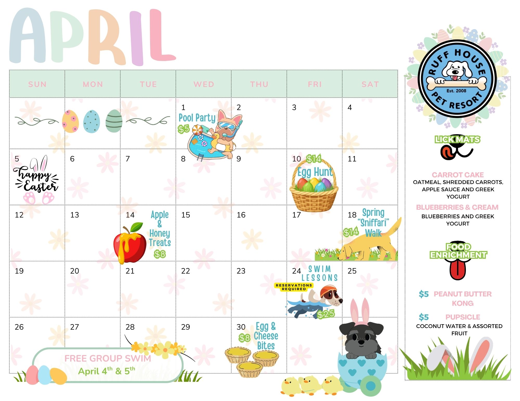 April Ruff House Calendar